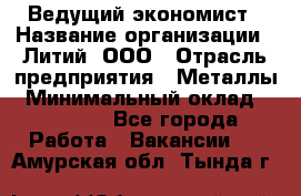 Ведущий экономист › Название организации ­ Литий, ООО › Отрасль предприятия ­ Металлы › Минимальный оклад ­ 24 000 - Все города Работа » Вакансии   . Амурская обл.,Тында г.